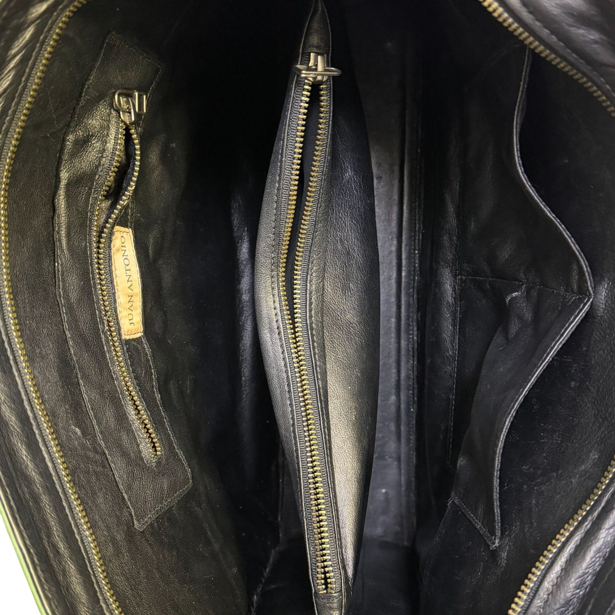 Handmade Juan Antonio Green Tooled Leather Tote Bag