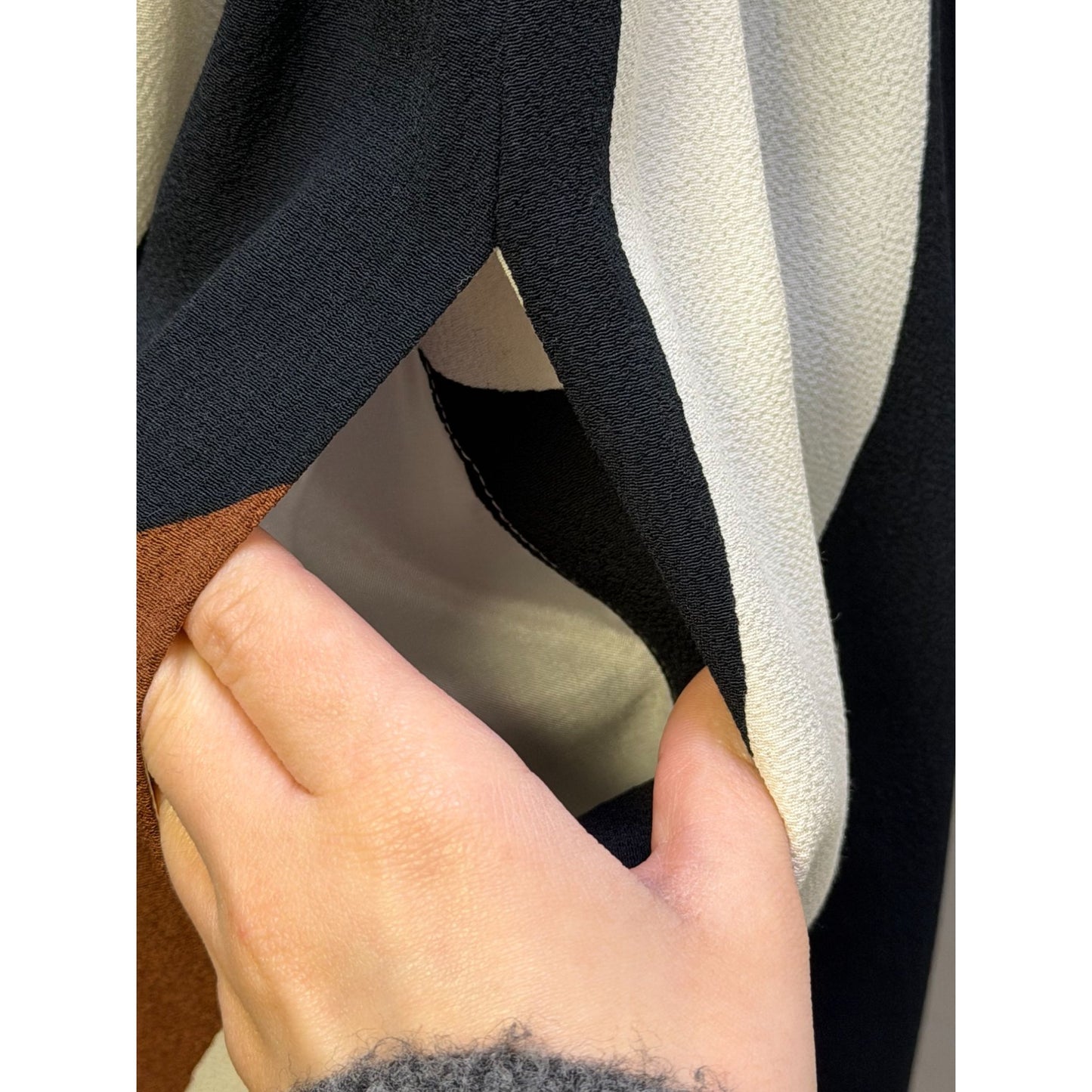 Kate Spade Sleeveless Abstract Print Dress Black/White/Brown 4