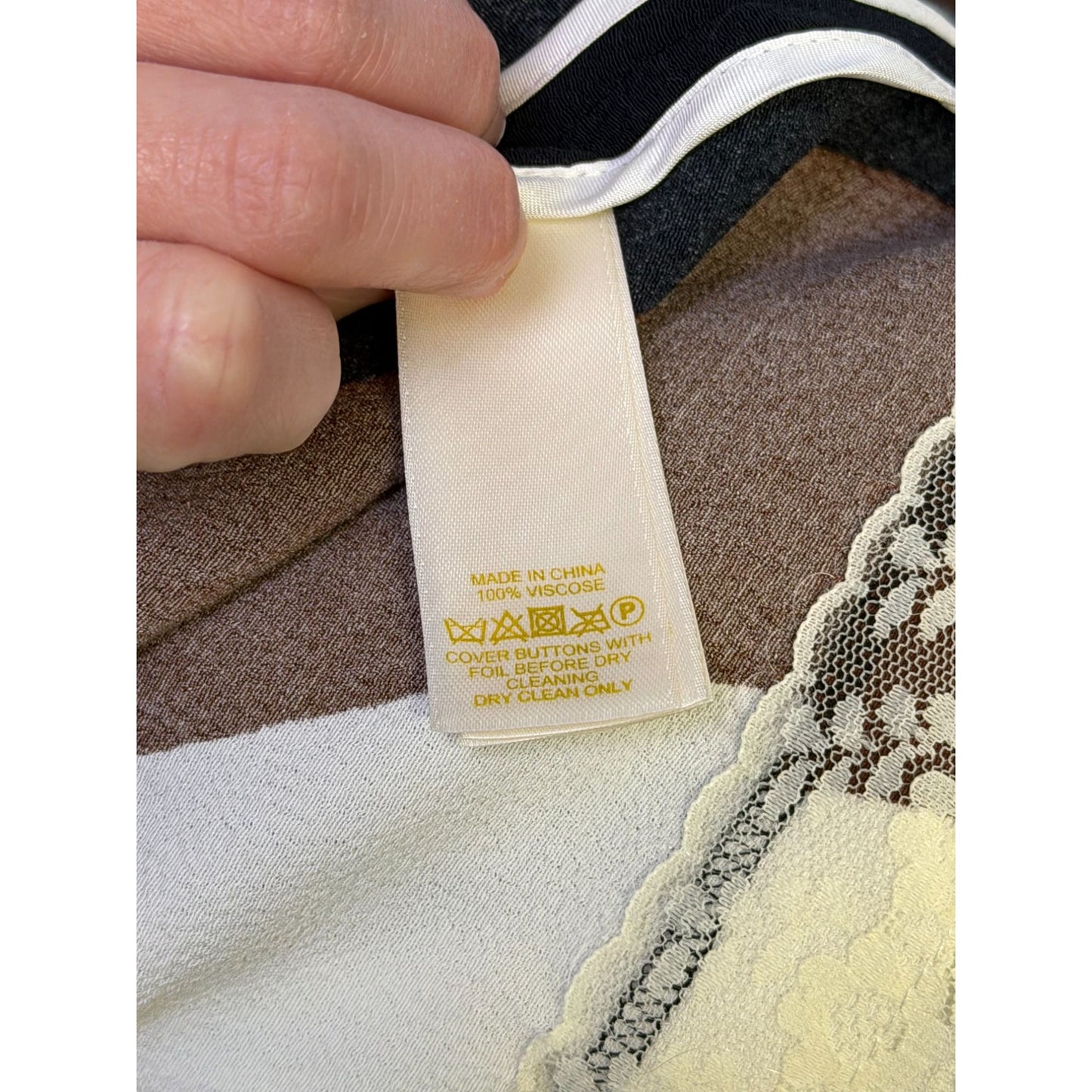 Kate Spade Sleeveless Abstract Print Dress Black/White/Brown 4