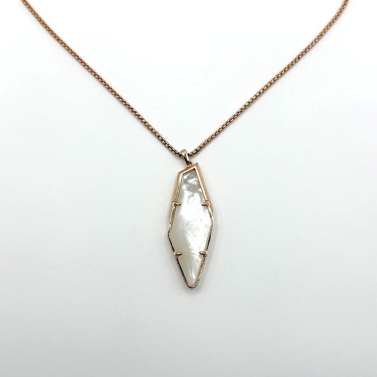 Kendra Scott Lilith Rose Gold Mother Of Pearl Pendant Necklace
