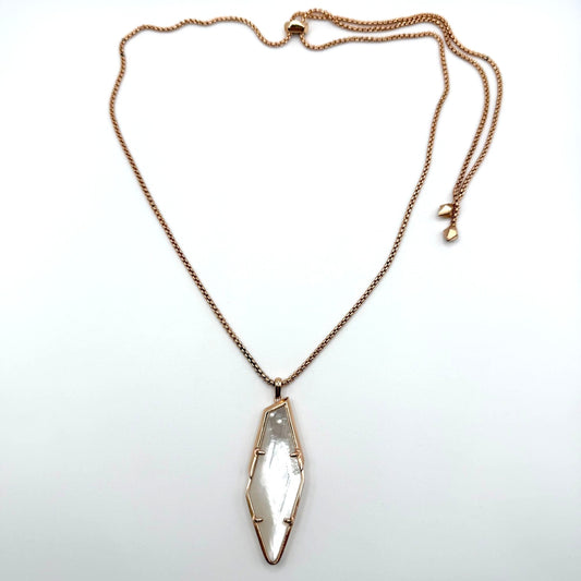 Kendra Scott Lilith Rose Gold Mother Of Pearl Pendant Necklace