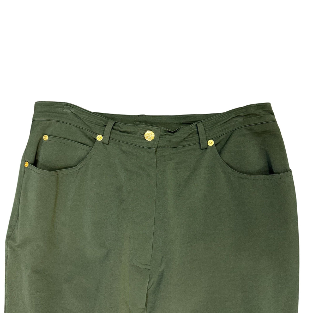 St John Sport Green Straight-Leg Stretch Pants 10