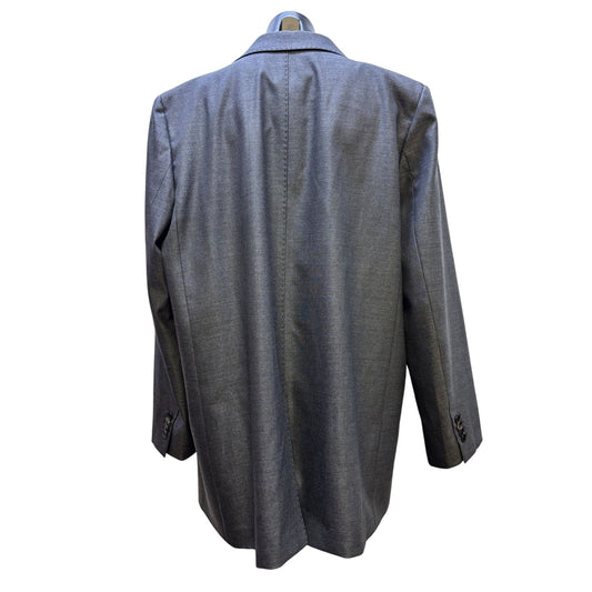 NWT Lafayette 148 Gray Single-Button Blazer Jacket Size 16