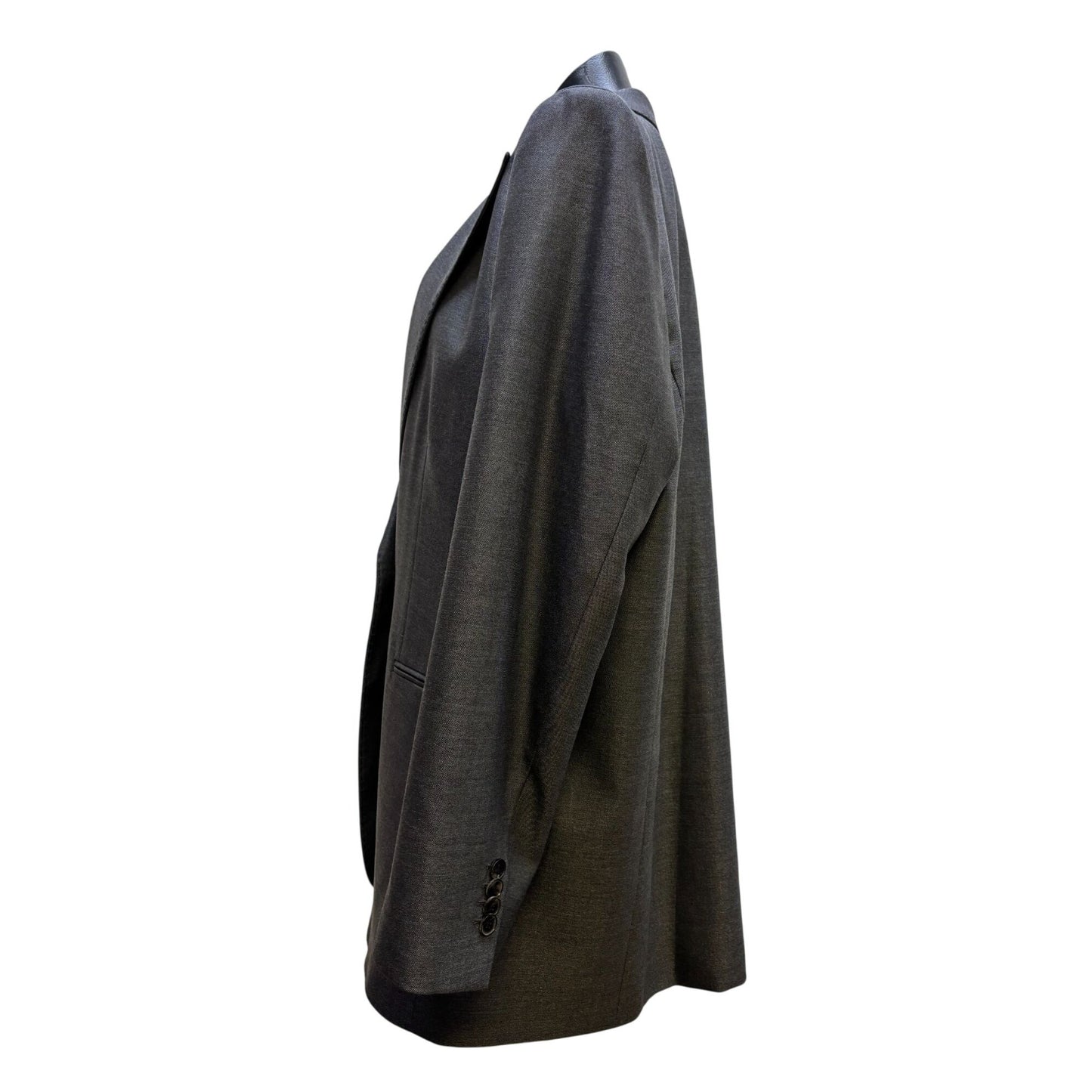 NWT Lafayette 148 Gray Single-Button Blazer Jacket Size 16