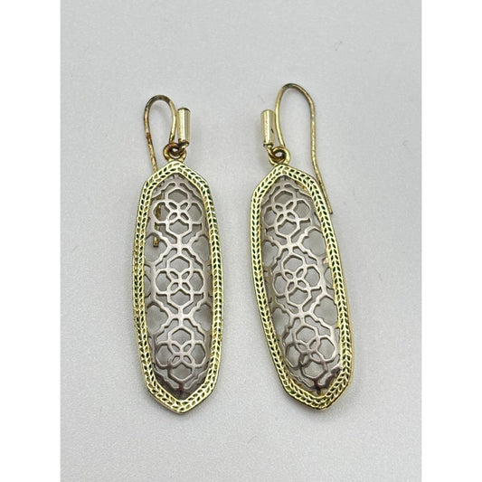 Kendra Scott Gold Filigree Drop Earrings