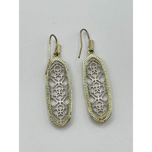 Kendra Scott Gold Filigree Drop Earrings