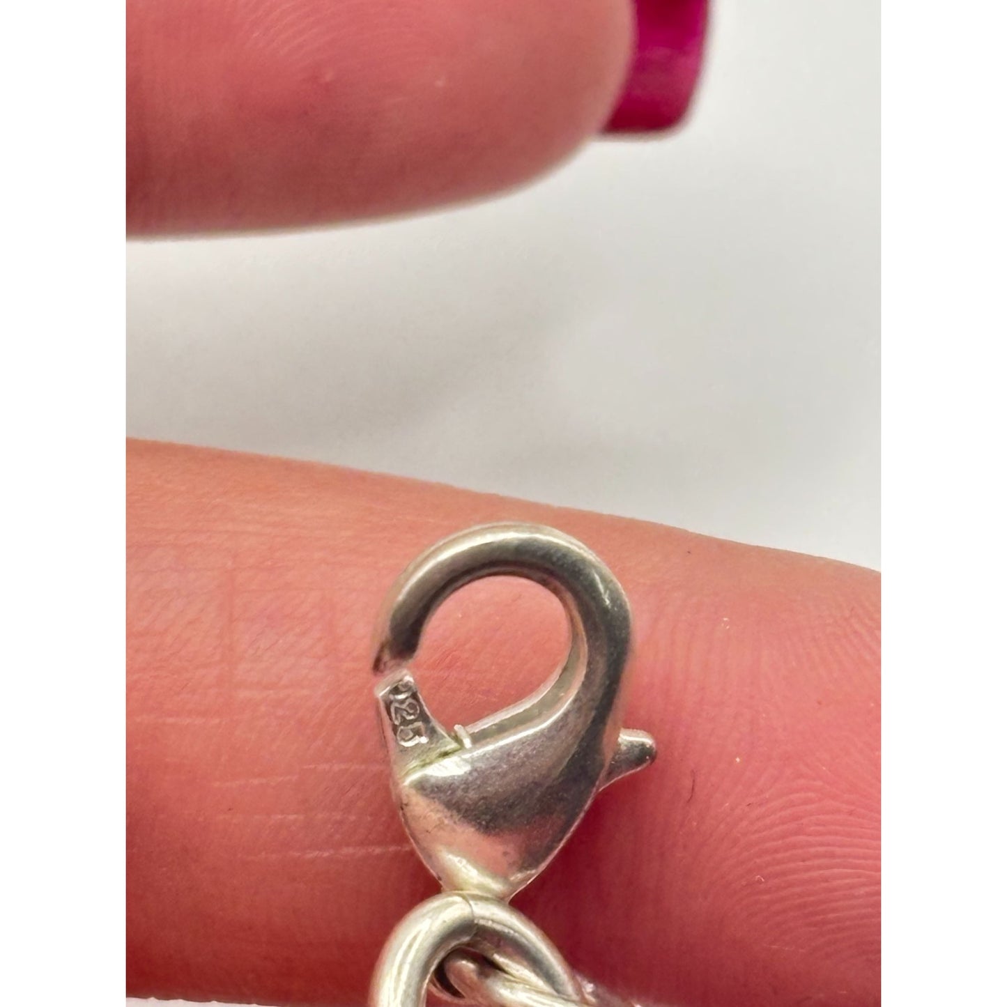 925 Sterling Silver Chain Bracelet With Lobster Clasp