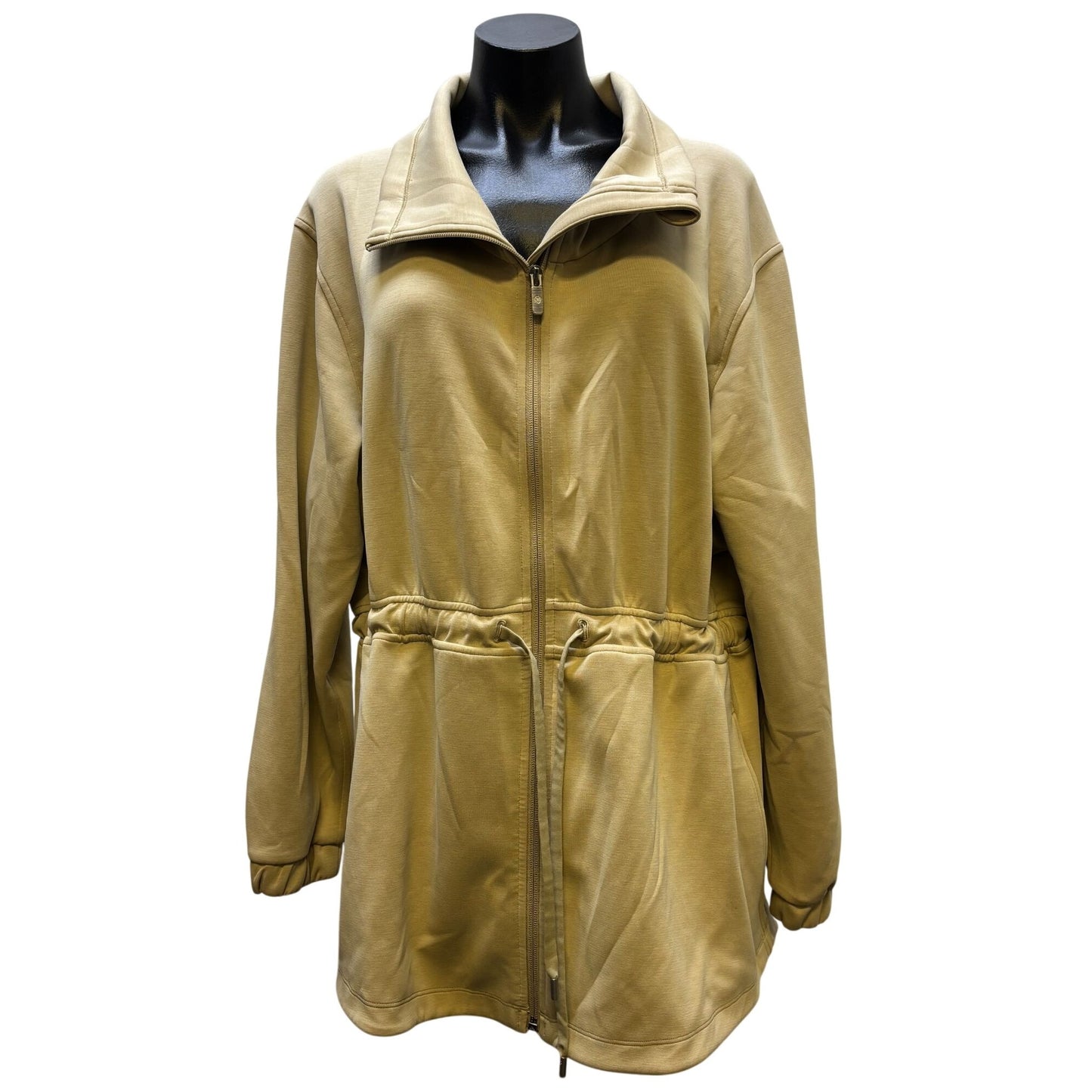 Lululemon Tan Full-Zip Jacket With Adjustable Waist Size 12