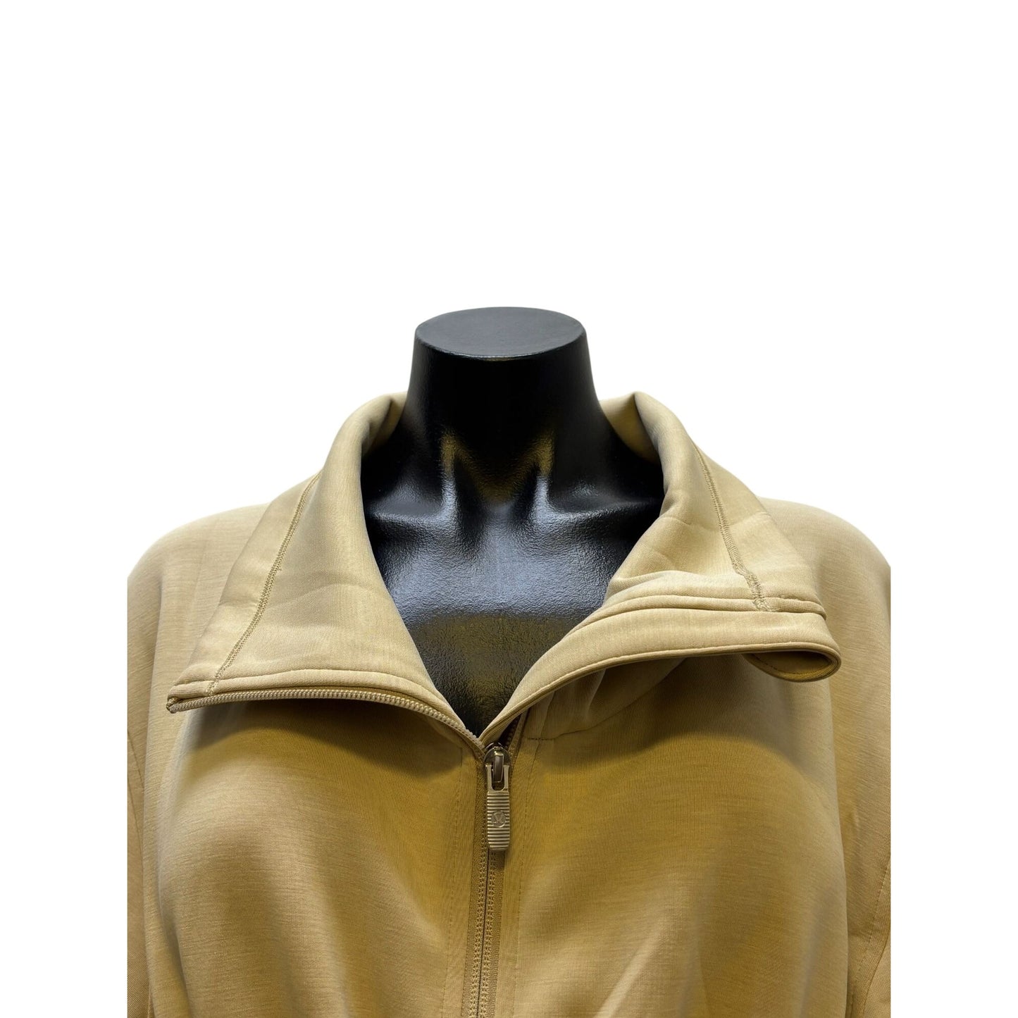 Lululemon Tan Full-Zip Jacket With Adjustable Waist Size 12