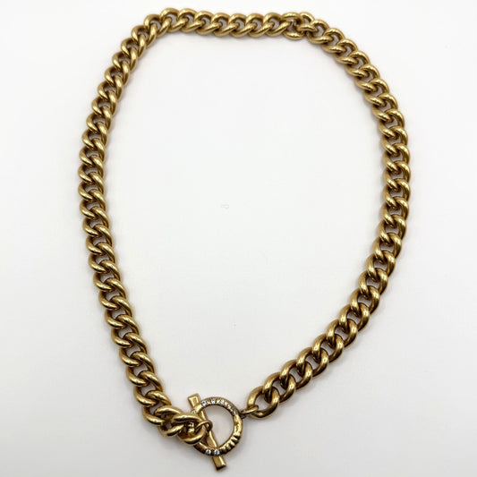 Kendra Scott Whitley Chain Necklace Gold-Tone With Pavé Toggle Closure