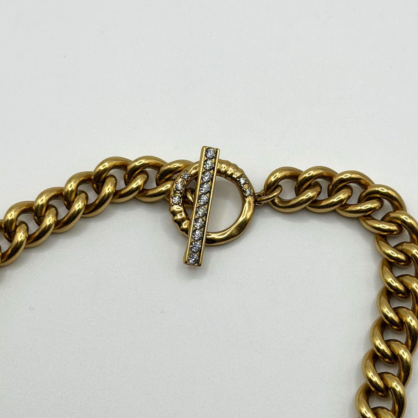 Kendra Scott Whitley Chain Necklace Gold-Tone With Pavé Toggle Closure