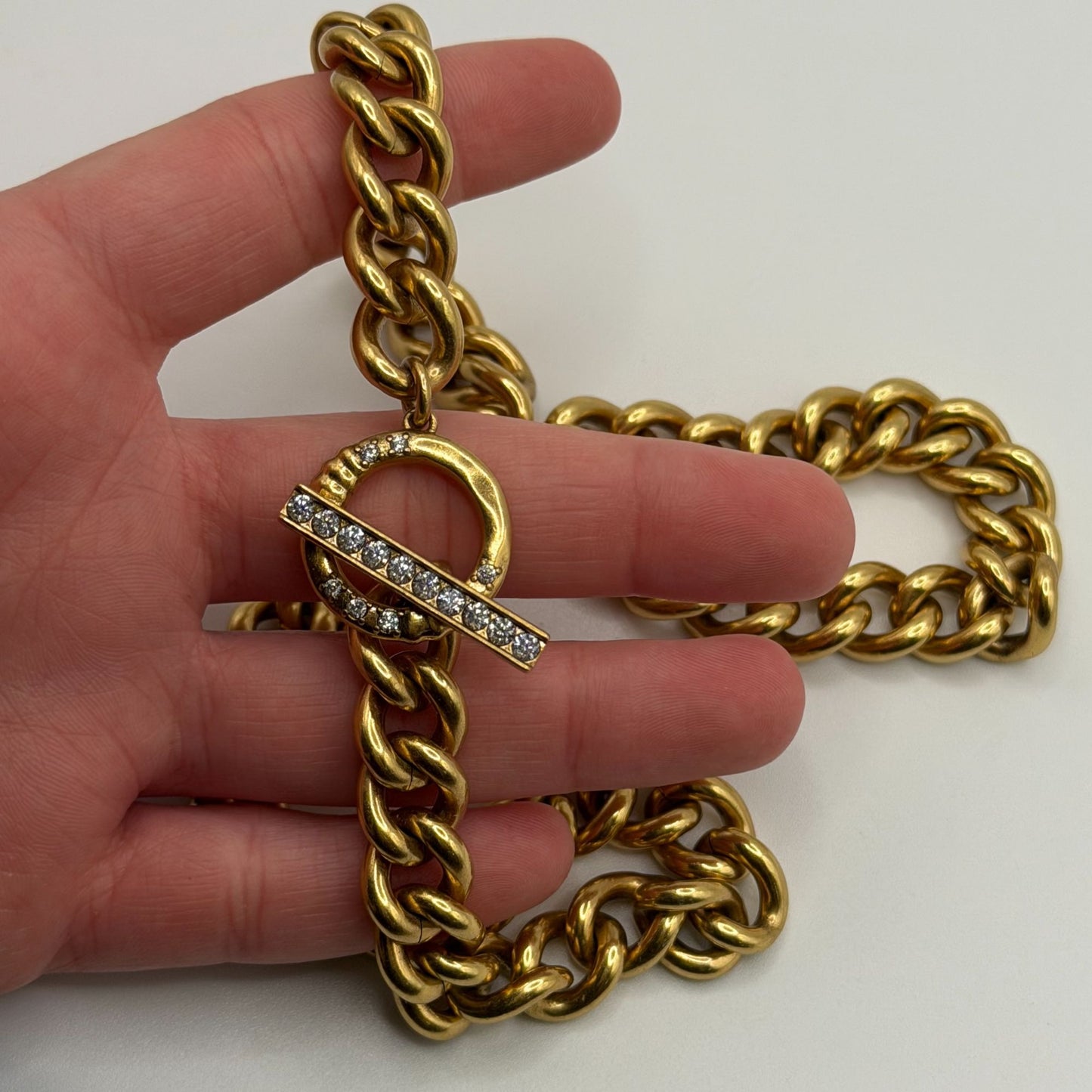 Kendra Scott Whitley Chain Necklace Gold-Tone With Pavé Toggle Closure
