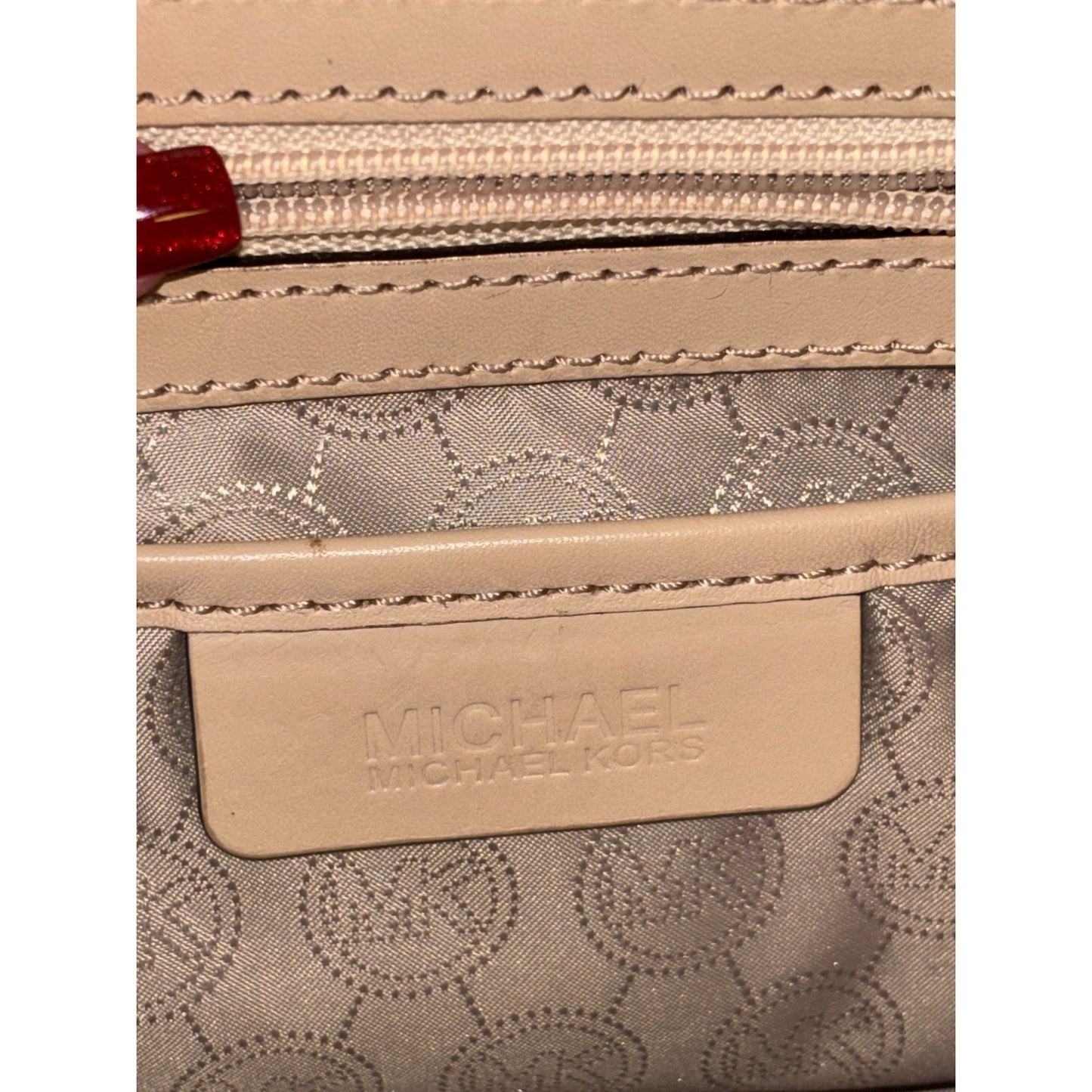 Michael Kors Zebra Print Tote Bag With Logo Charm