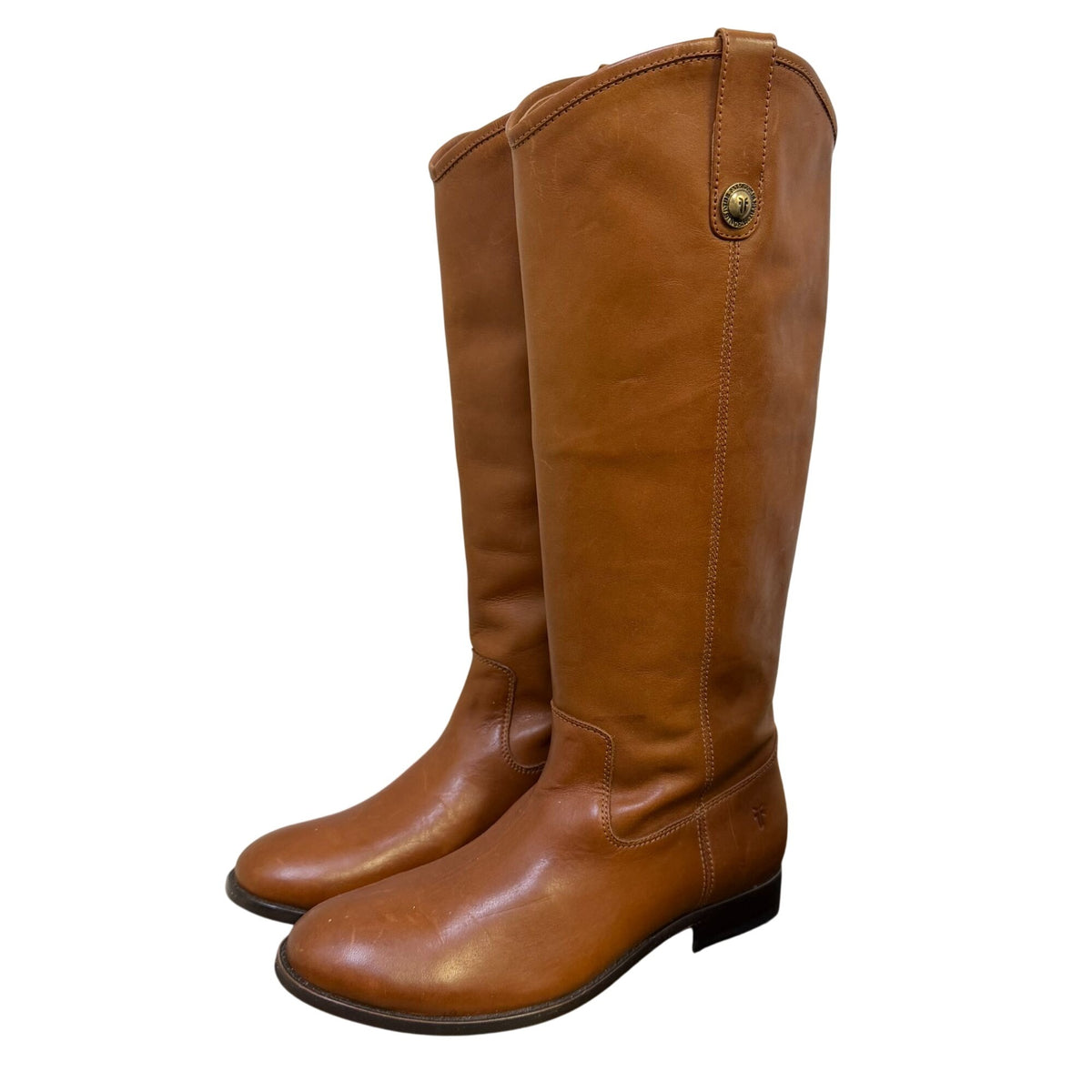 Frye Brown Leather Knee-High Riding Boots Size 8