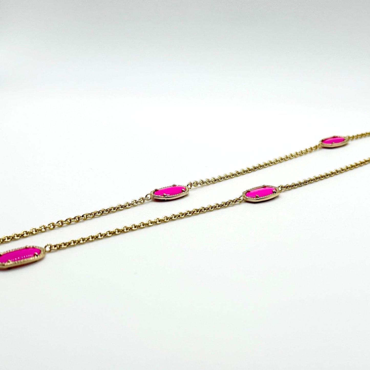Kendra Scott Kelsie Station Necklace Gold-Tone & Pink