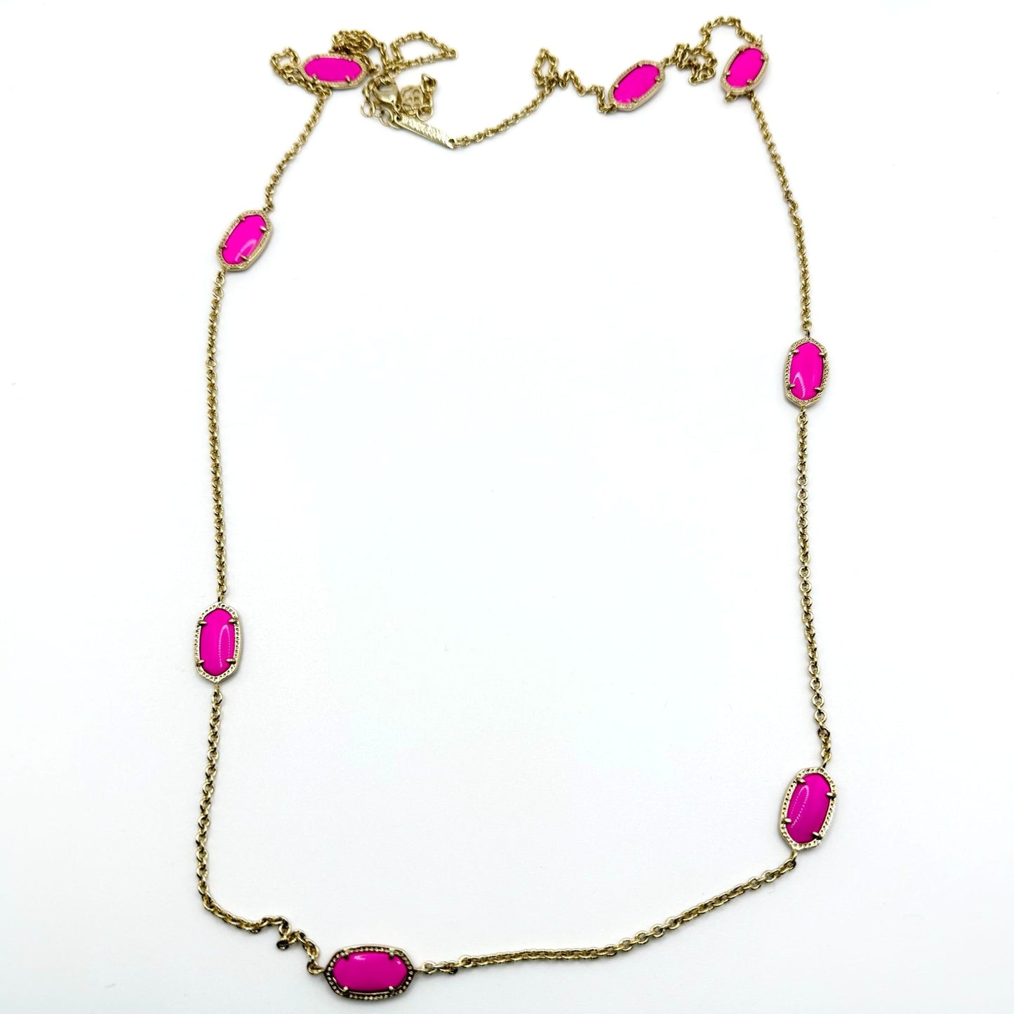 Kendra Scott Kelsie Station Necklace Gold-Tone & Pink
