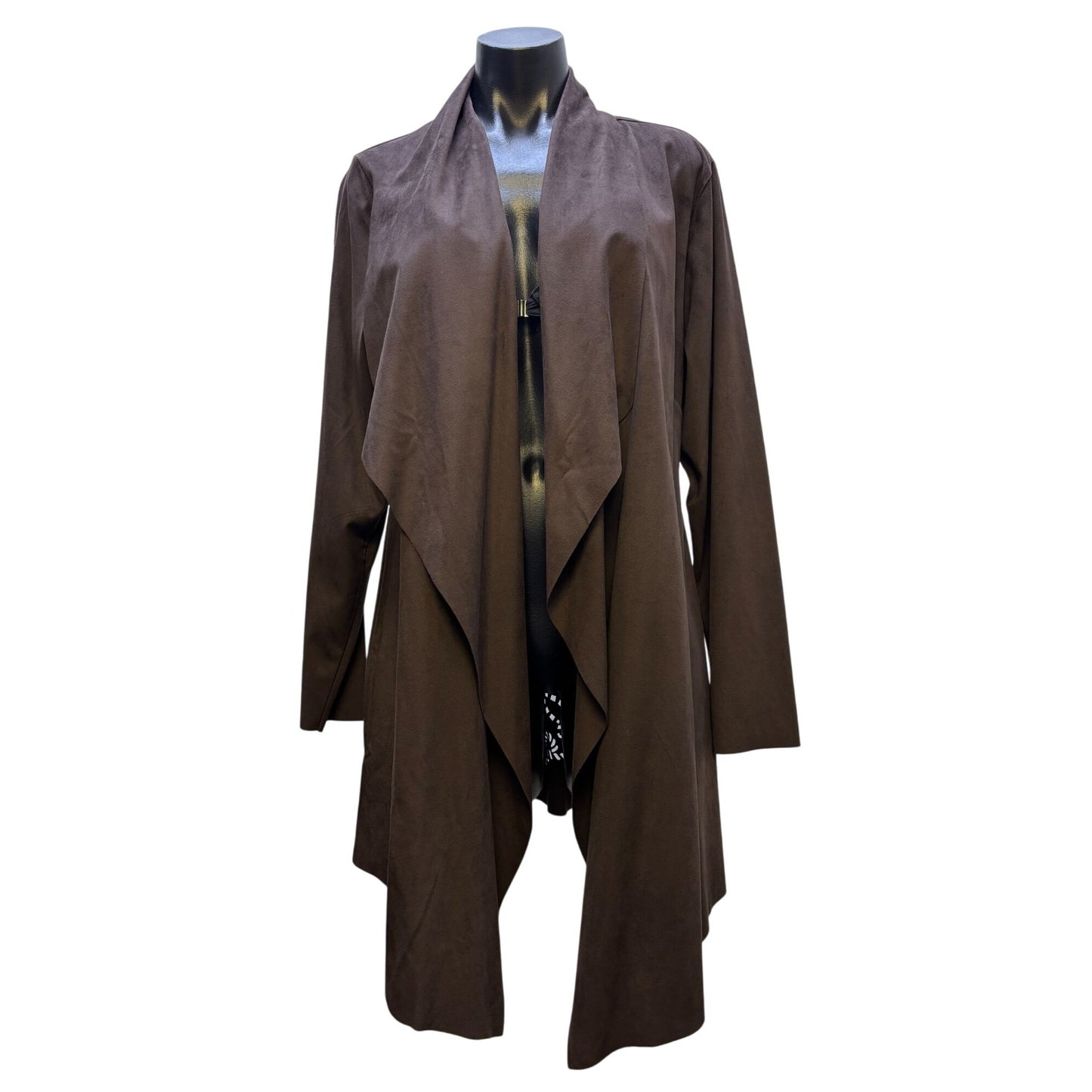 Soft Surroundings Brown Open Front Cardigan Size L