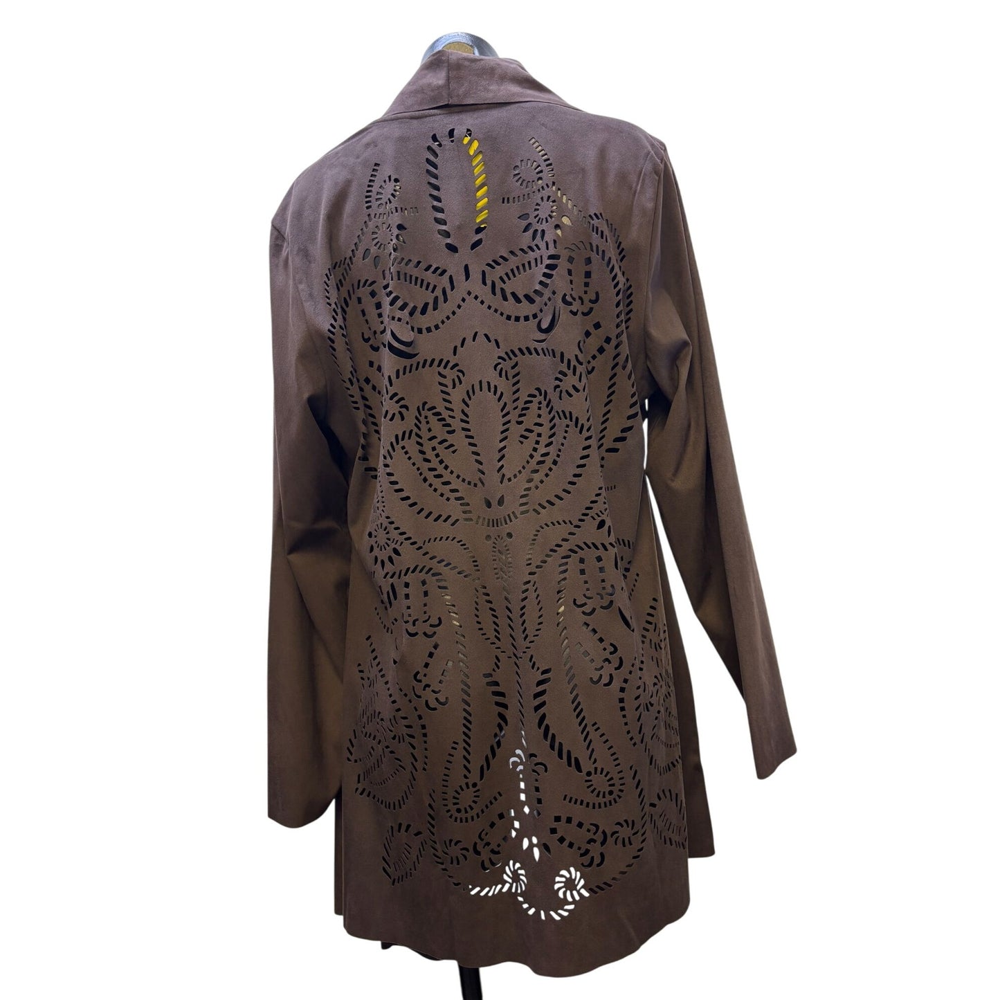 Soft Surroundings Brown Open Front Cardigan Size L