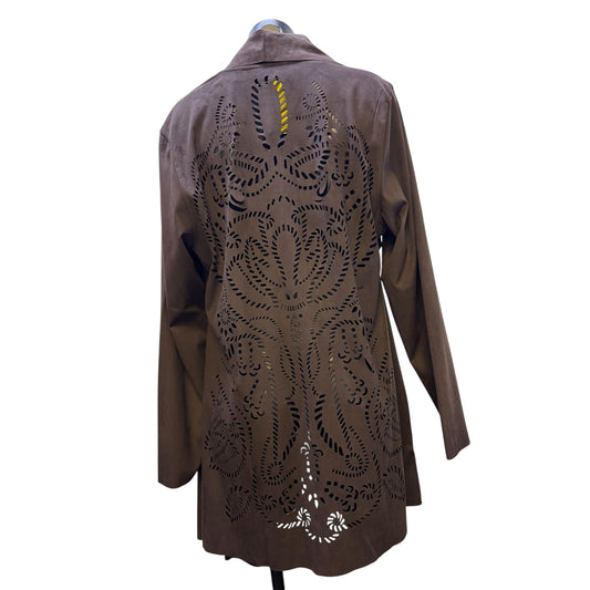 Soft Surroundings Brown Open Front Cardigan Size L