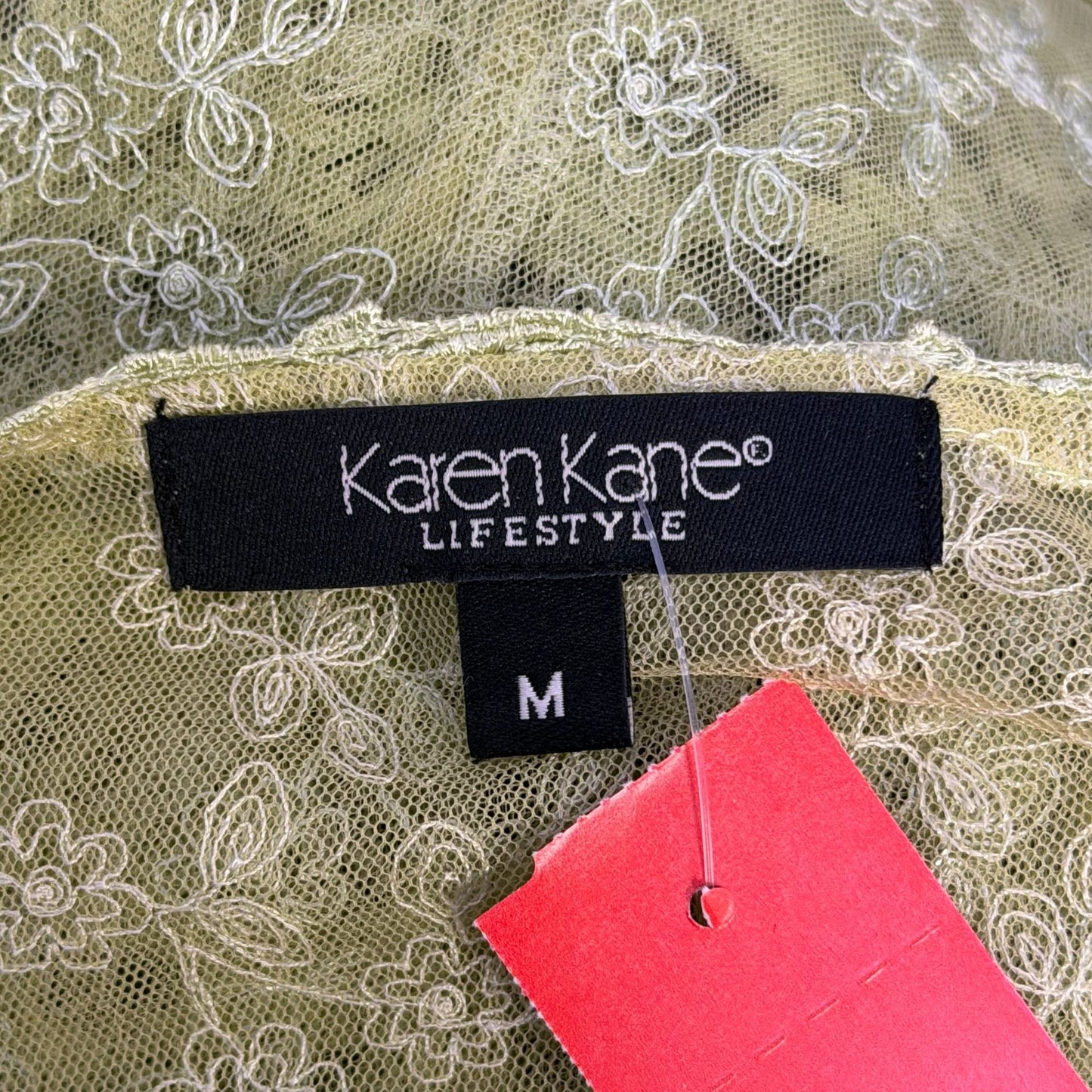 NWT Karen Kane English Garden Lace Coverlet Bolero Jacket Green M