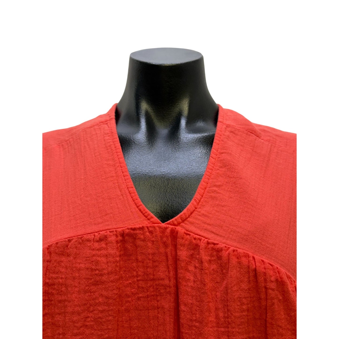 Atelier Delphine Salmon Cotton Caftan Maxi Dress Textured XS/S