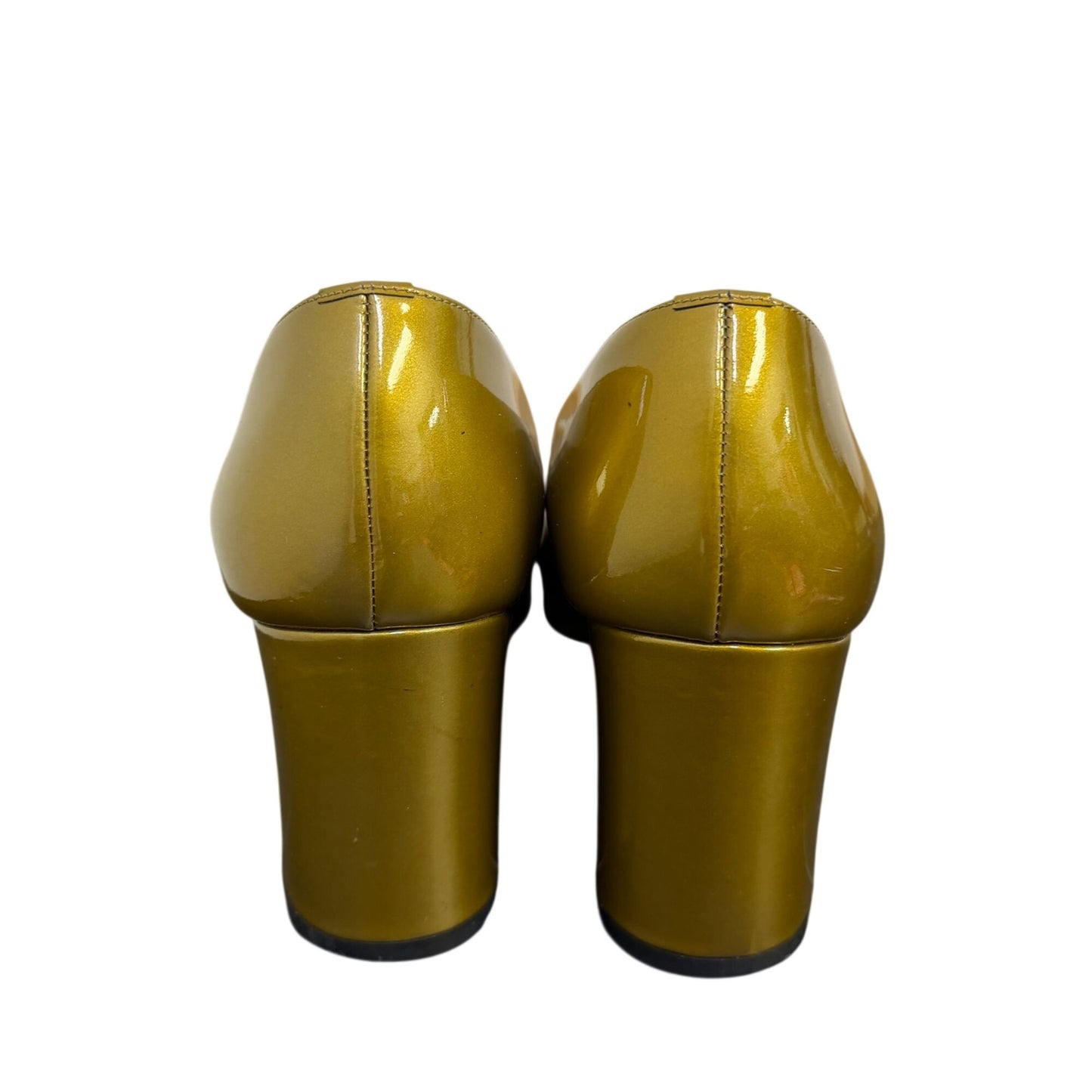 Gucci Green Patent Leather Low Heel Pumps 8.5