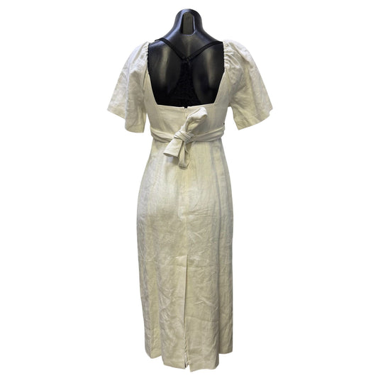 Banana Republic White Linen Midi Dress Size 2