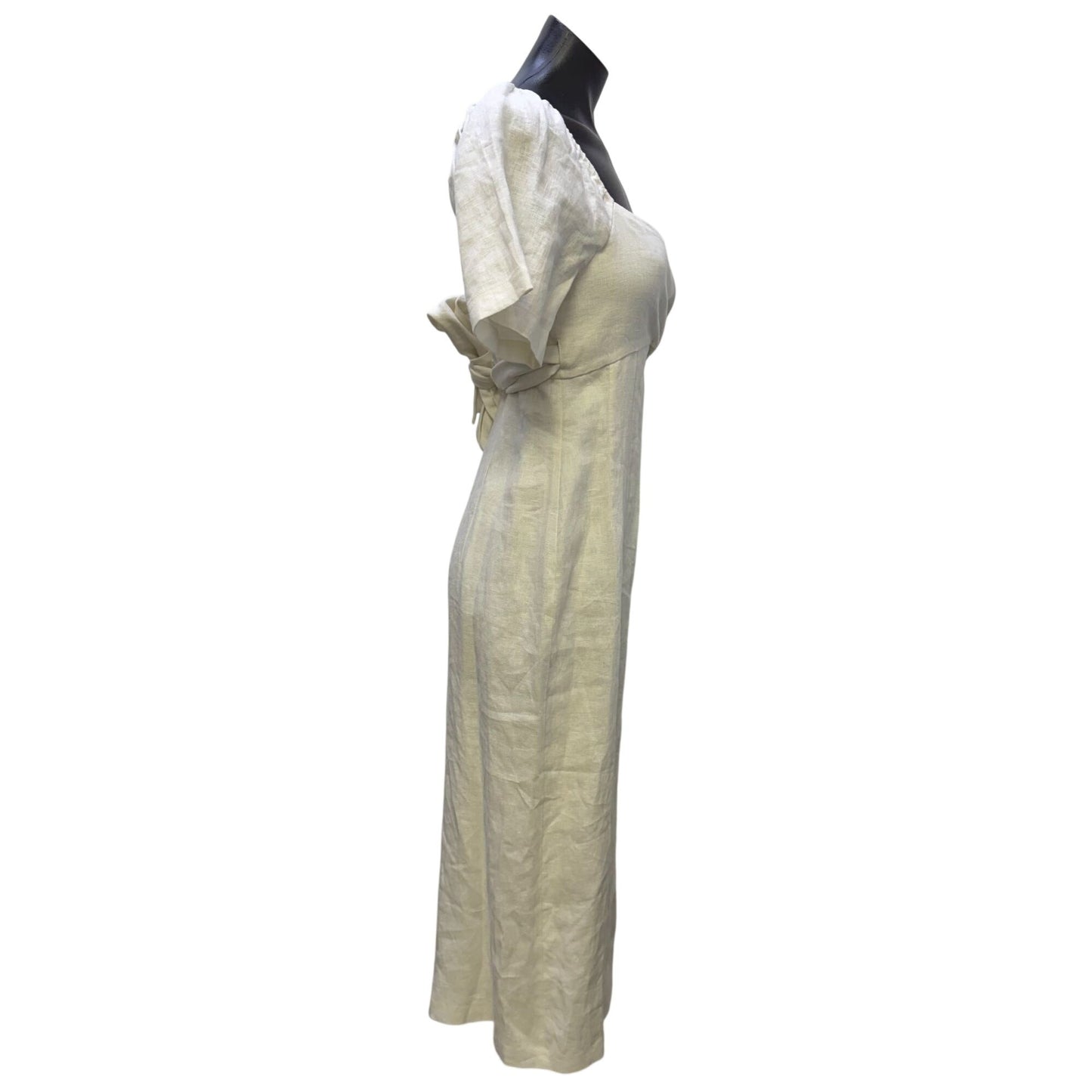 Banana Republic White Linen Midi Dress Size 2