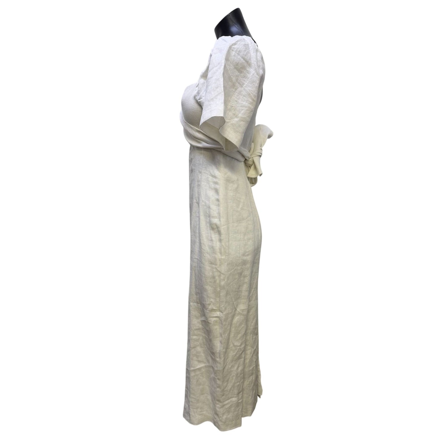 Banana Republic White Linen Midi Dress Size 2