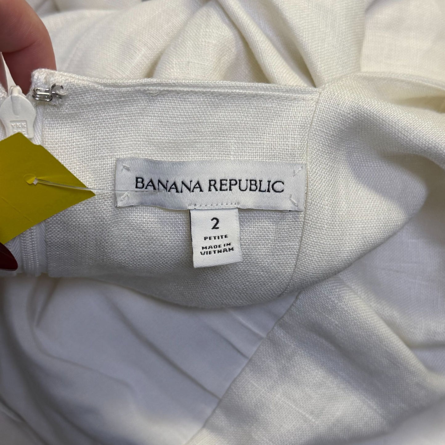 Banana Republic White Linen Midi Dress Size 2