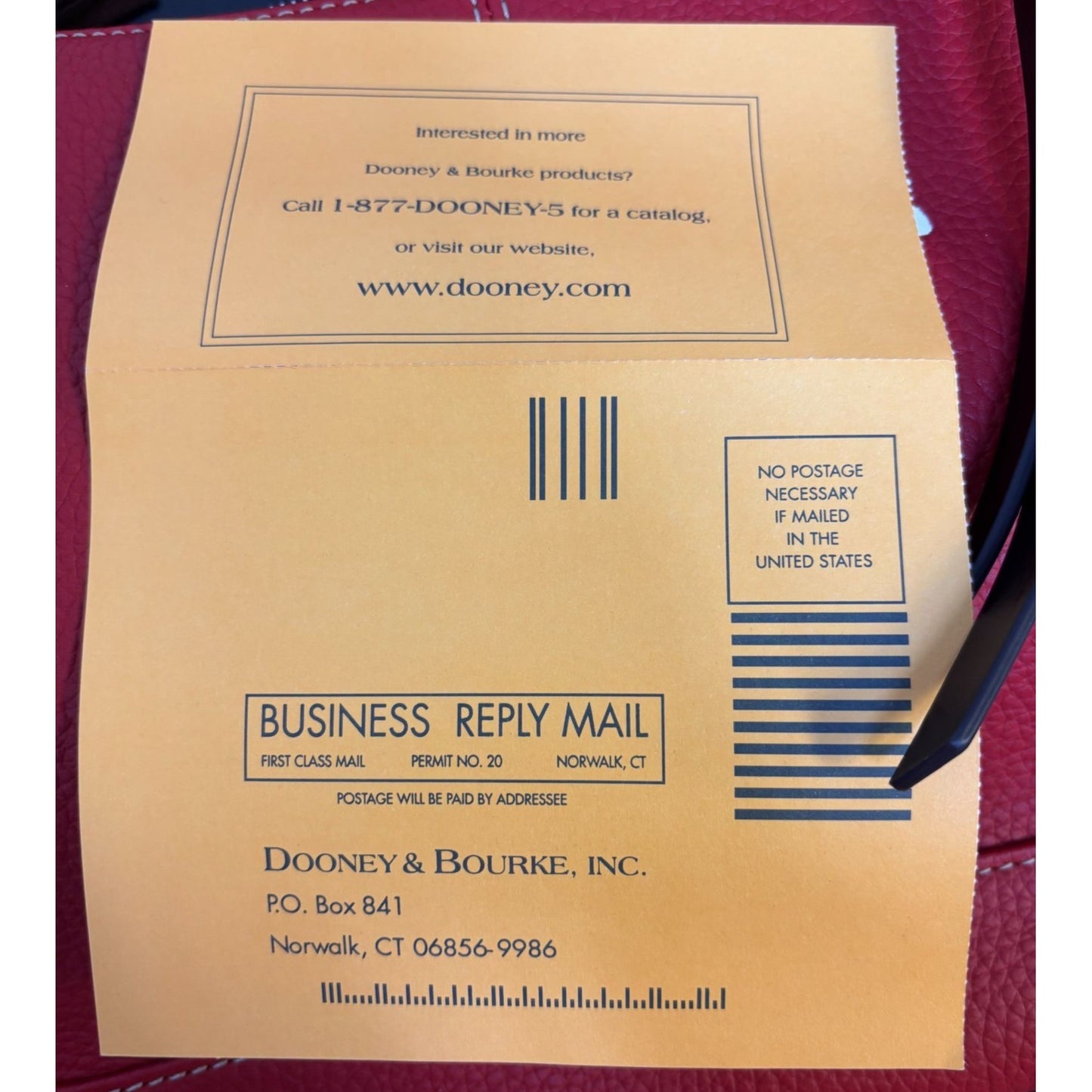 Dooney & Bourke Red Pebble Leather Hobo Shoulder Bag