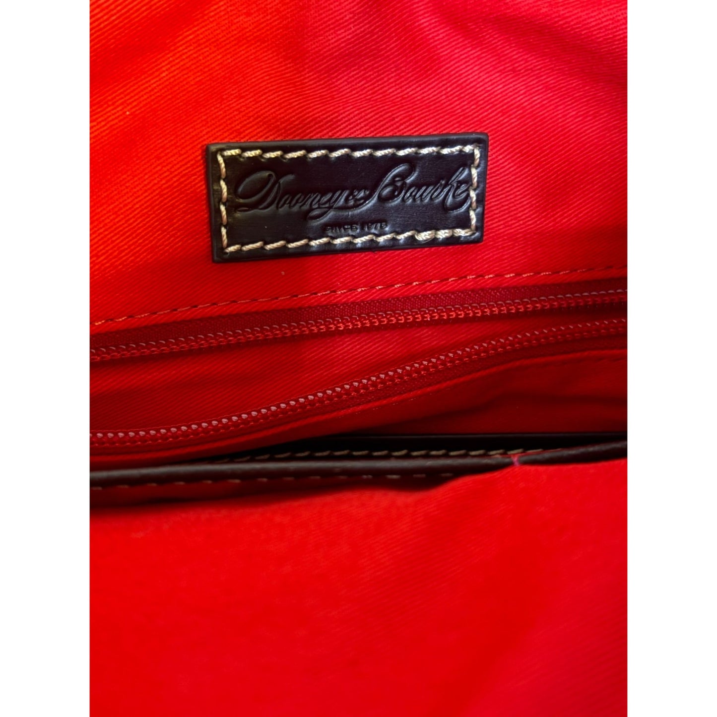 Dooney & Bourke Red Pebble Leather Hobo Shoulder Bag