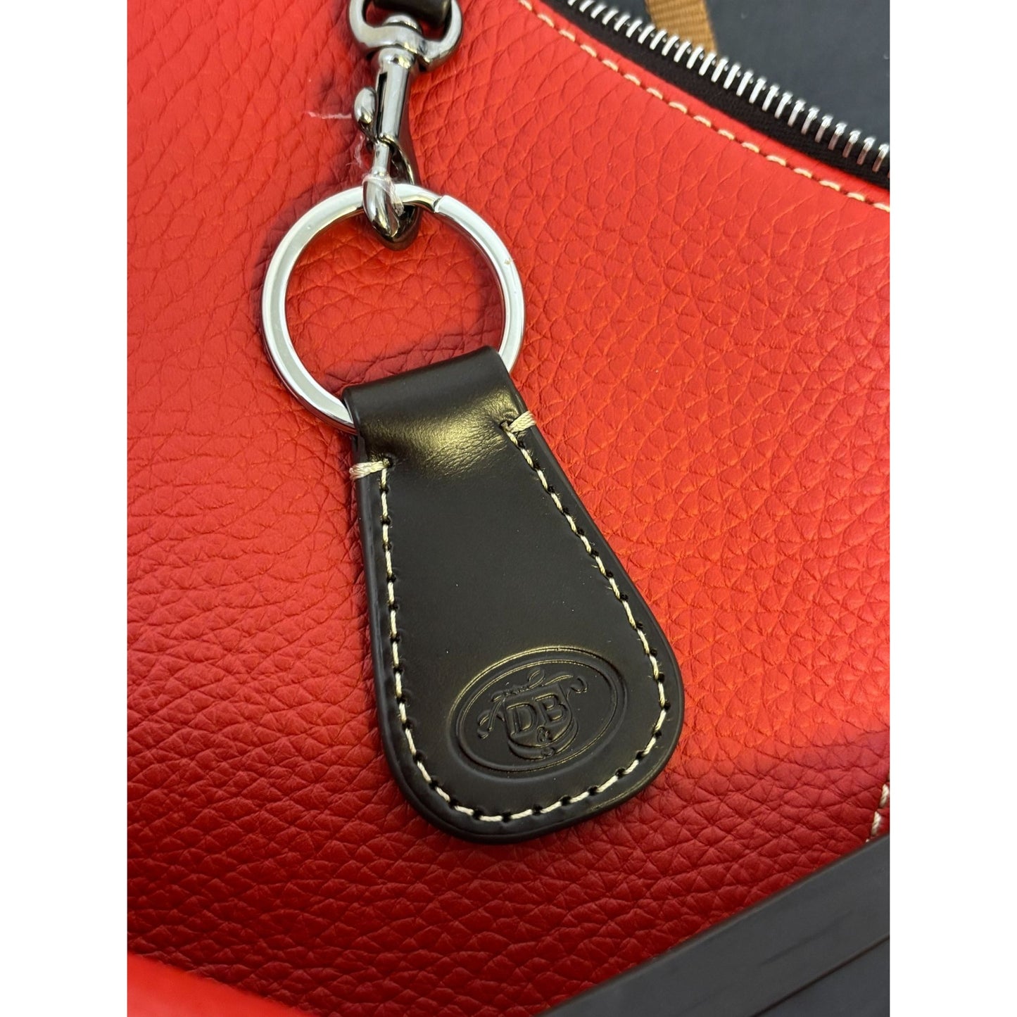 Dooney & Bourke Red Pebble Leather Hobo Shoulder Bag