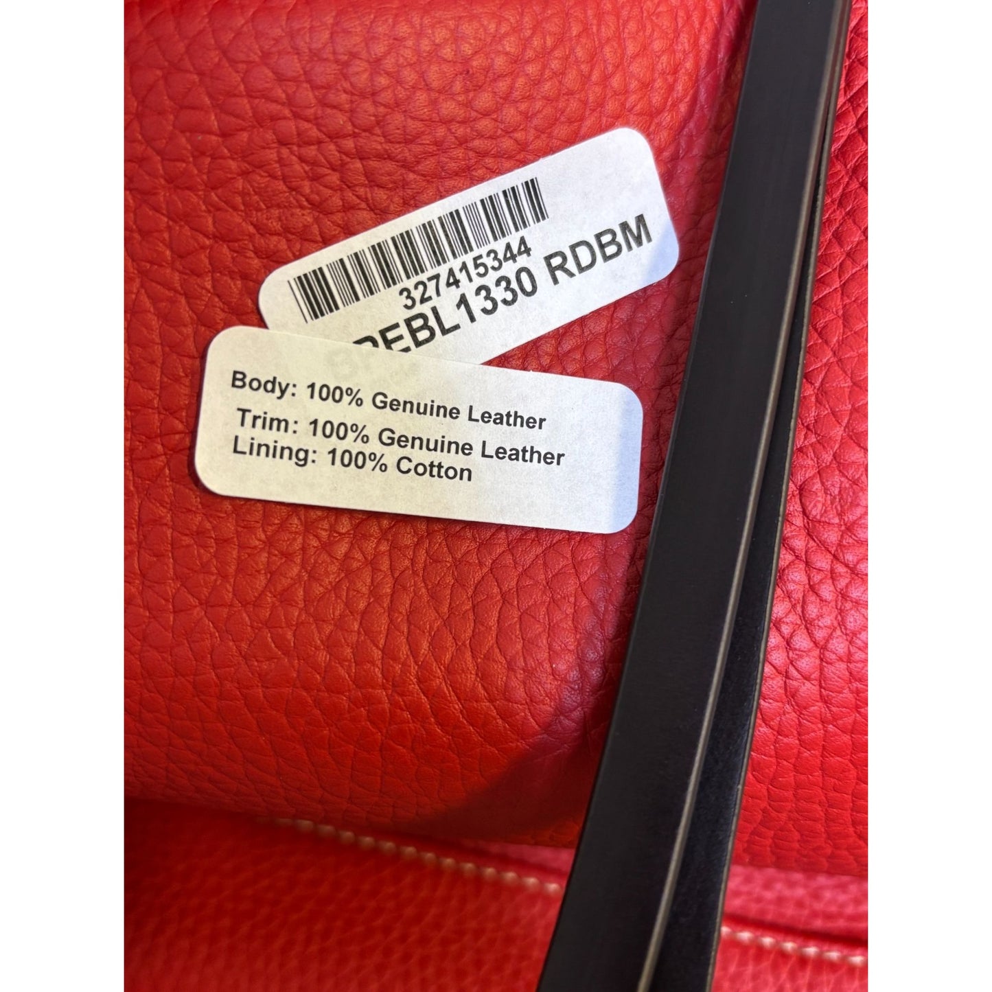 Dooney & Bourke Red Pebble Leather Hobo Shoulder Bag