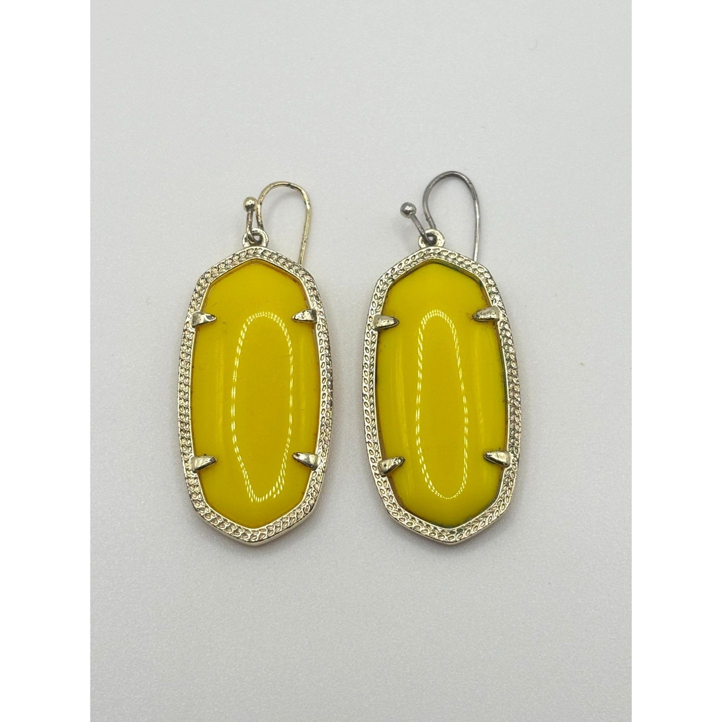 Kendra Scott Elle Drop Earrings Yellow Glass & Gold