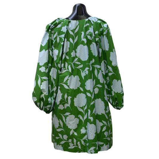 Kate Spade Green & White Floral Print Long-Sleeve Dress XL