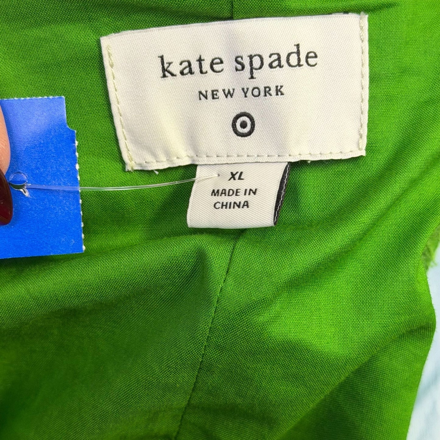 Kate Spade Green & White Floral Print Long-Sleeve Dress XL