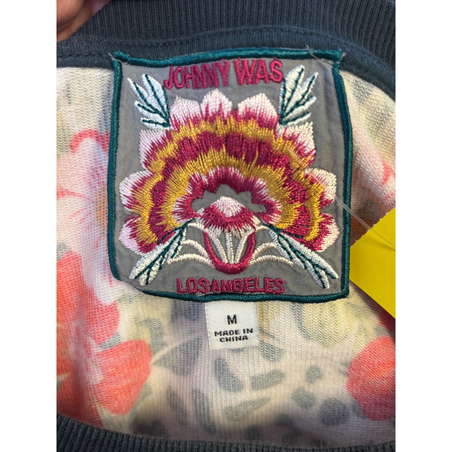 Johnny Was Floral & Leopard Print Pullover Blouse M