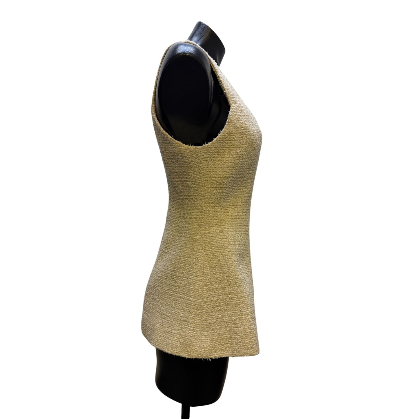 NWT ASTR Off-White Textured Sleeveless Vest With Button Front Size L