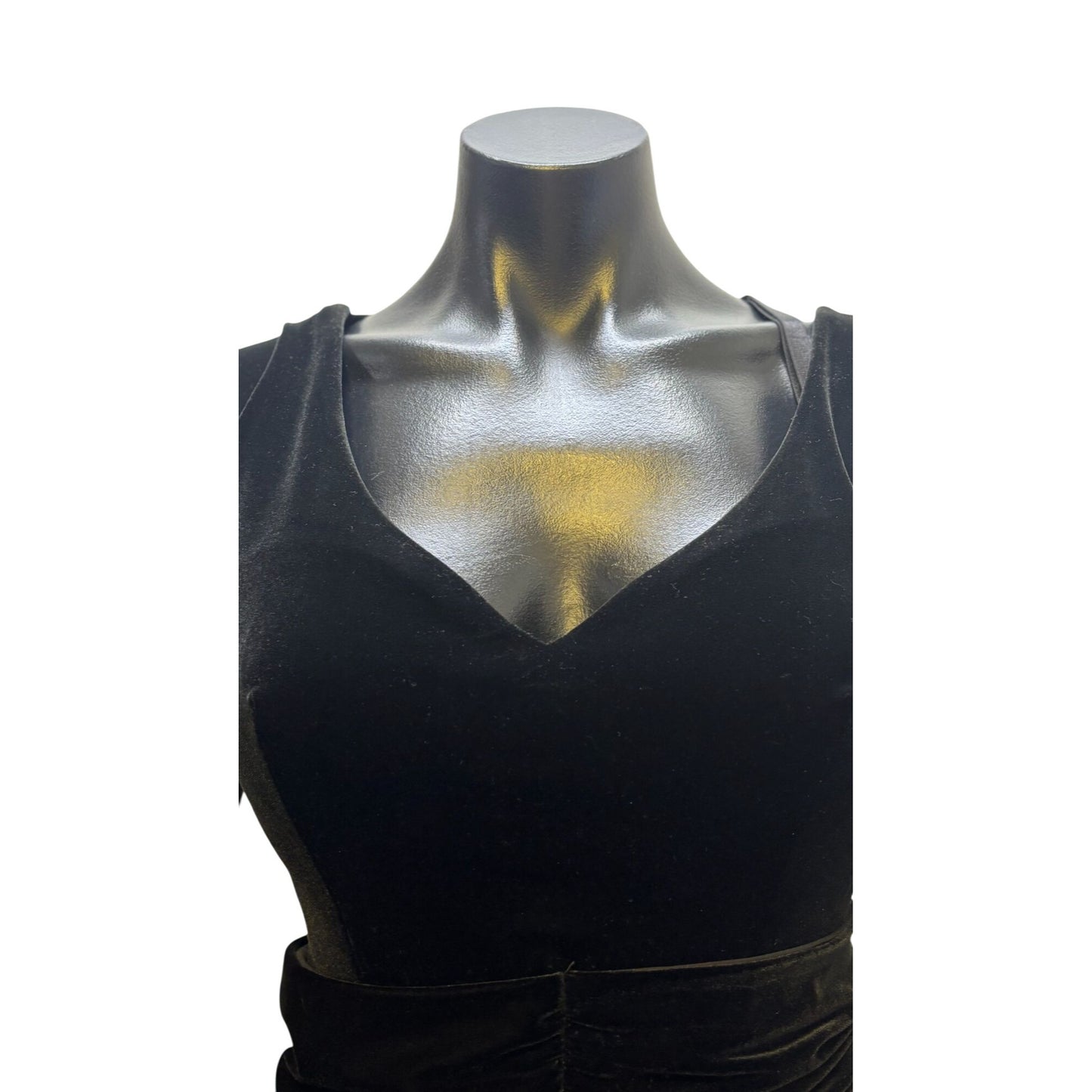 Chiara Boni Black Velvet & Floral Netting Gown Size 6