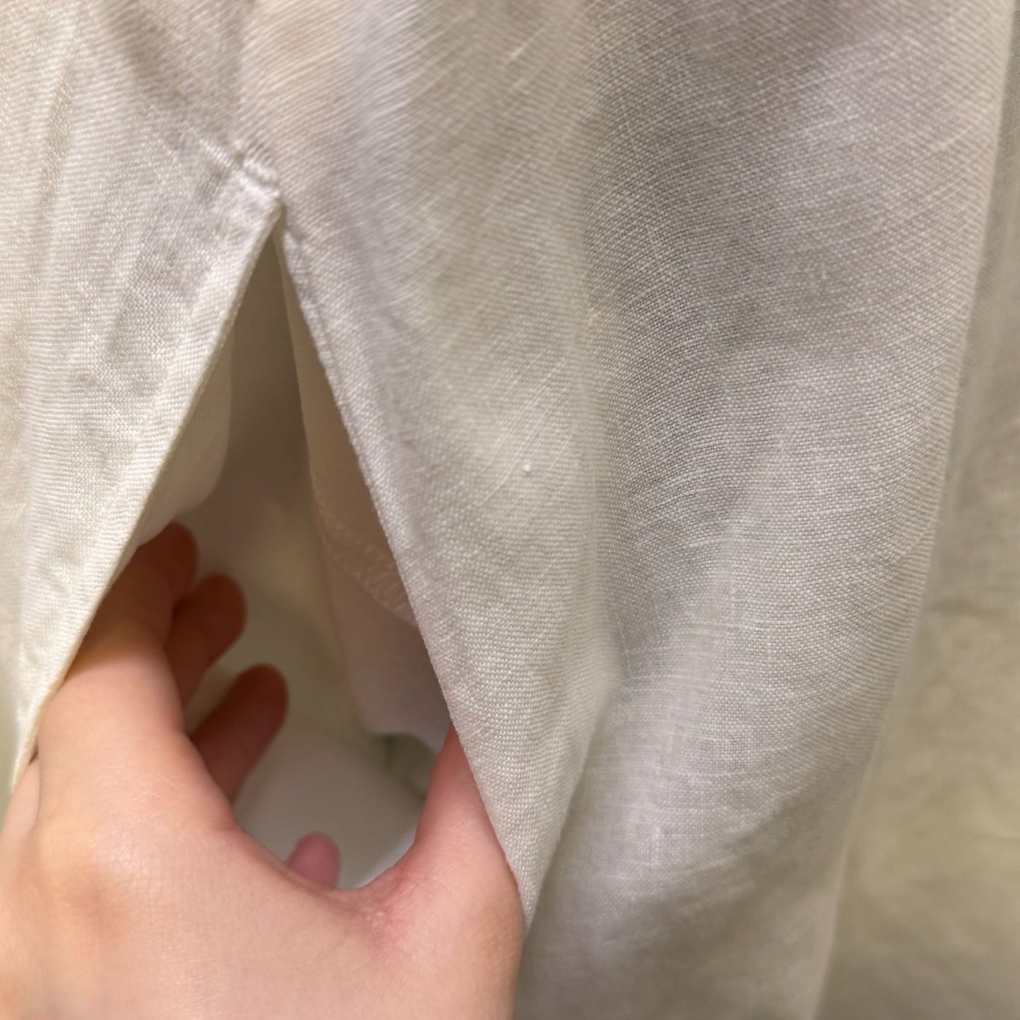 Johnny Was Embroidered Linen Sleeveless White Dress With Floral Design L