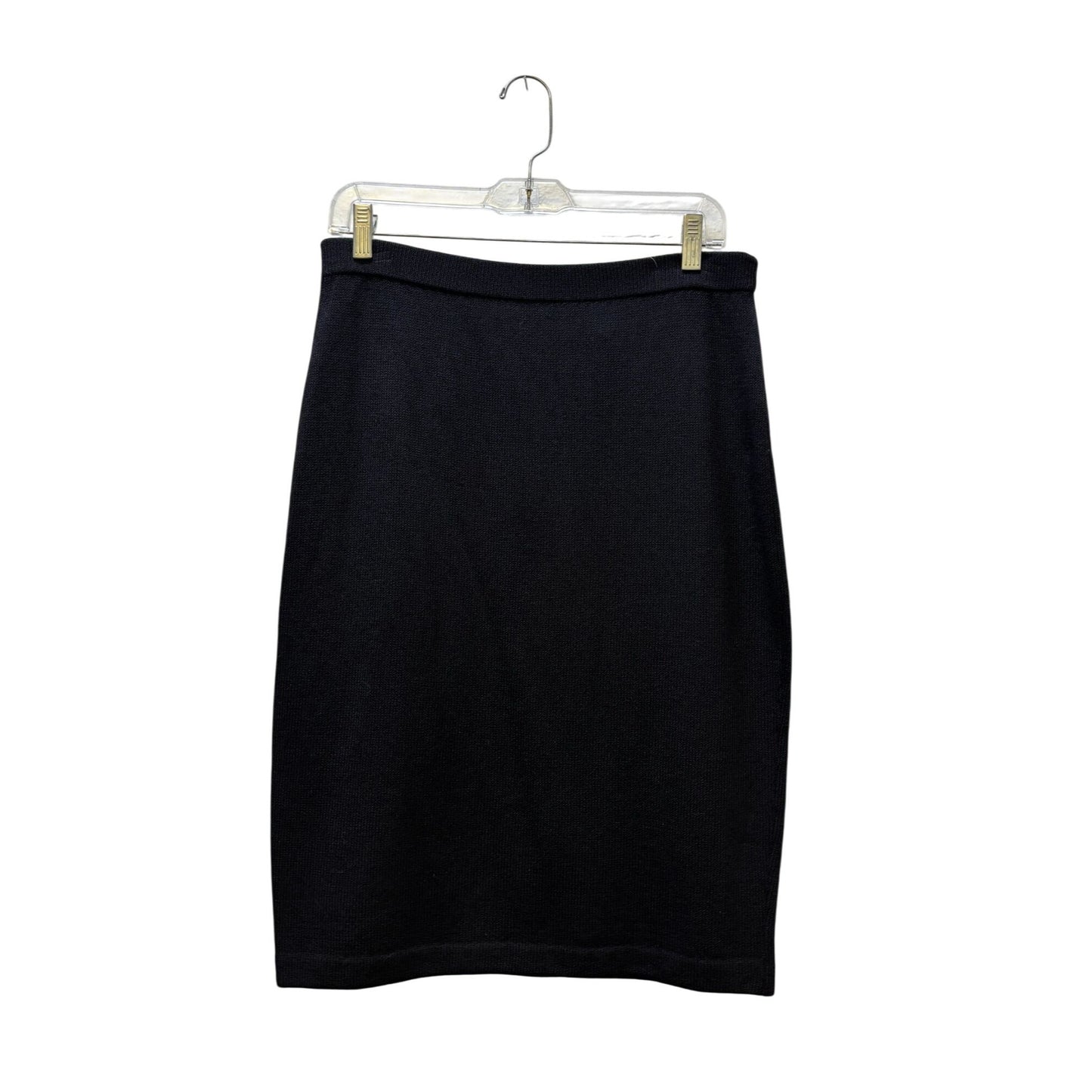 St John Basics Black Knit Pencil Skirt Size 8