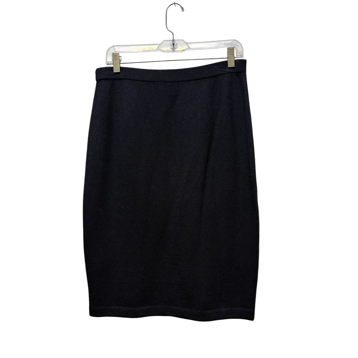 St John Basics Black Knit Pencil Skirt Size 8