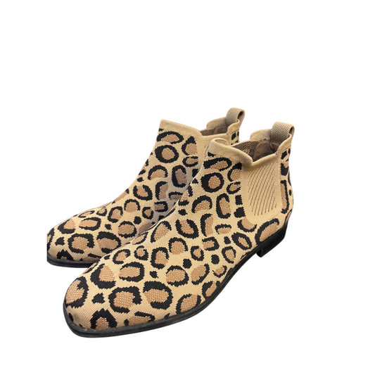Vivaia Leopard Print Knit Ankle Boots 7.5