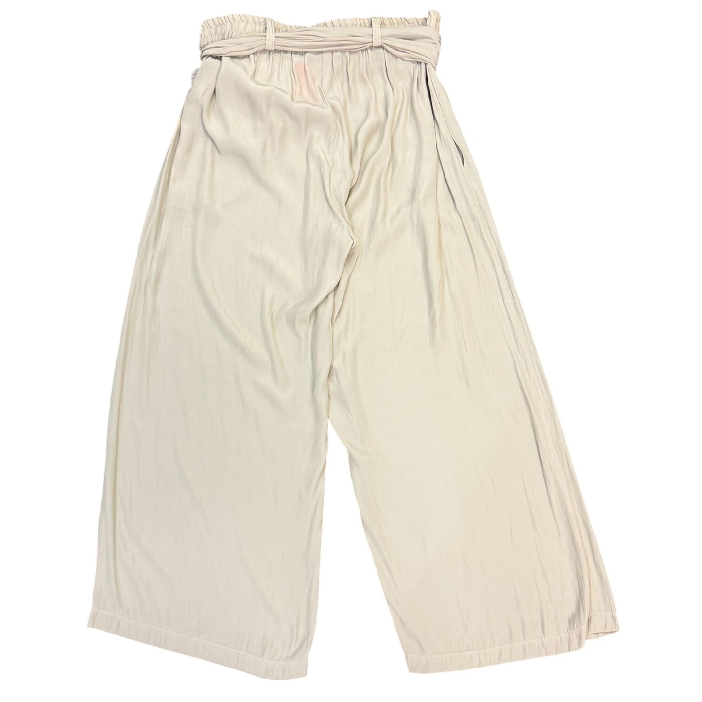 Mela Purdie Tan Wide-Leg Pants W/ Elastic Waist & Tie Belt Size S