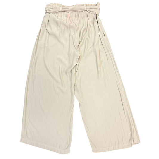 Mela Purdie Tan Wide-Leg Pants W/ Elastic Waist & Tie Belt Size S