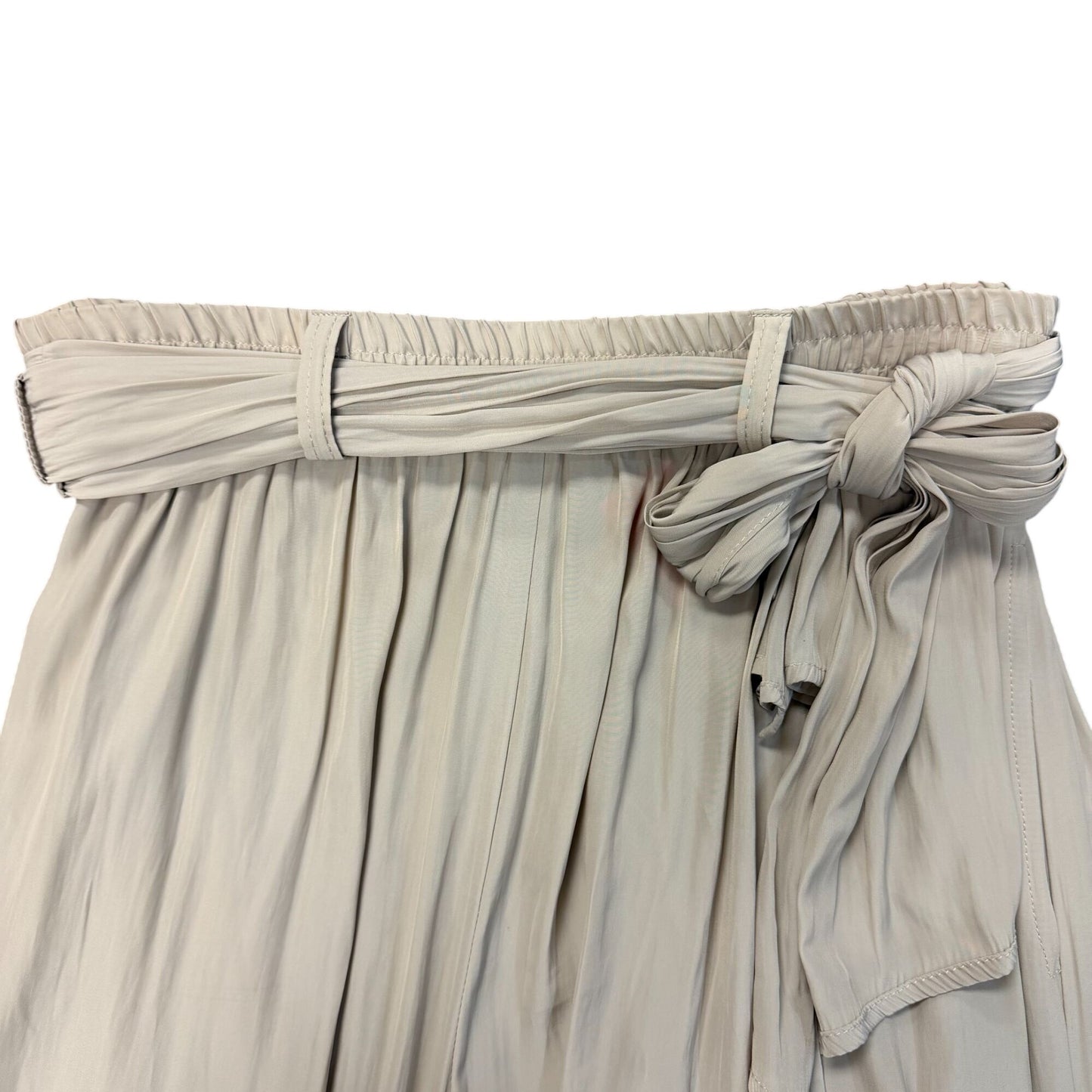 Mela Purdie Tan Wide-Leg Pants W/ Elastic Waist & Tie Belt Size S