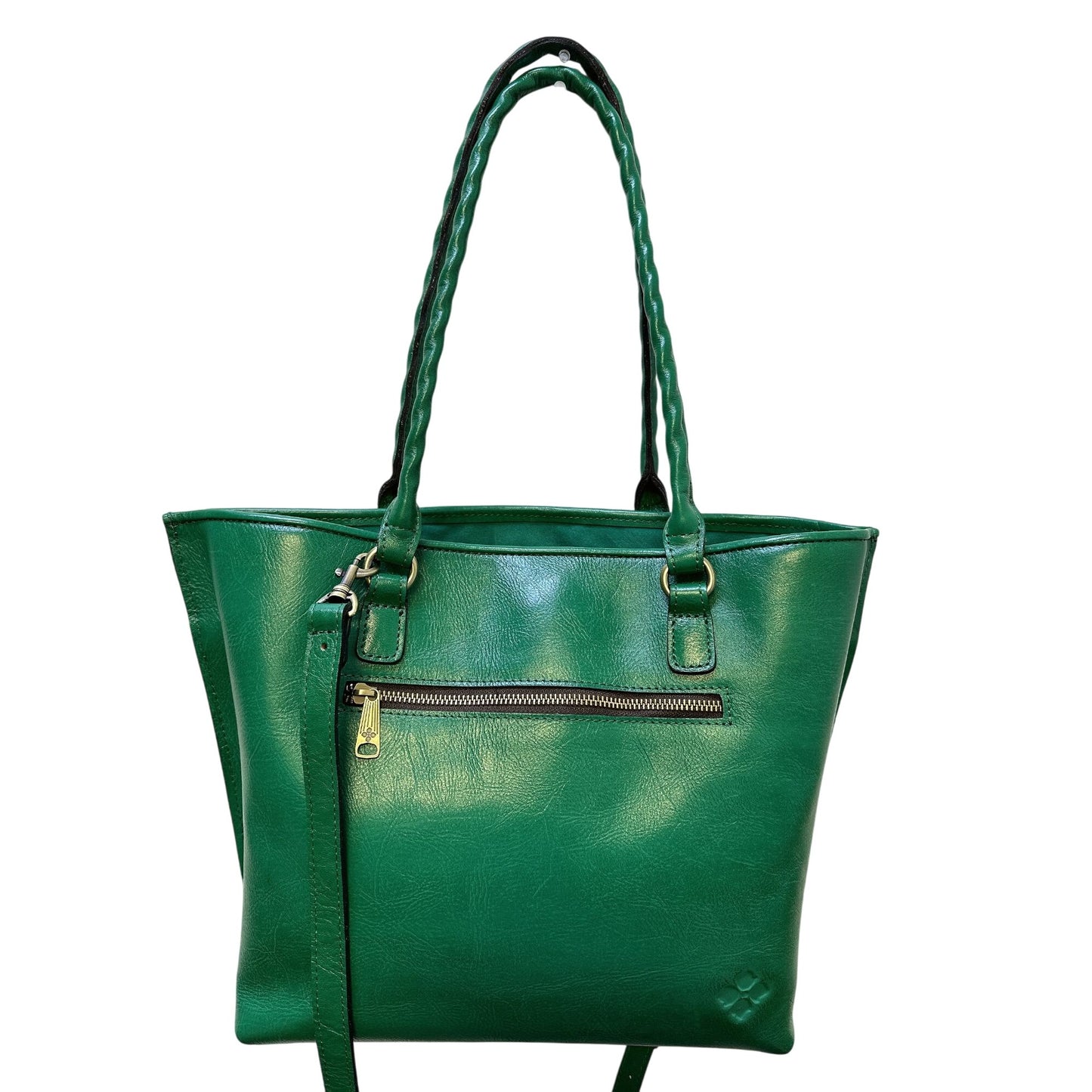 Patricia Nash Embossed Green Leather Shoulder Bag Size Large