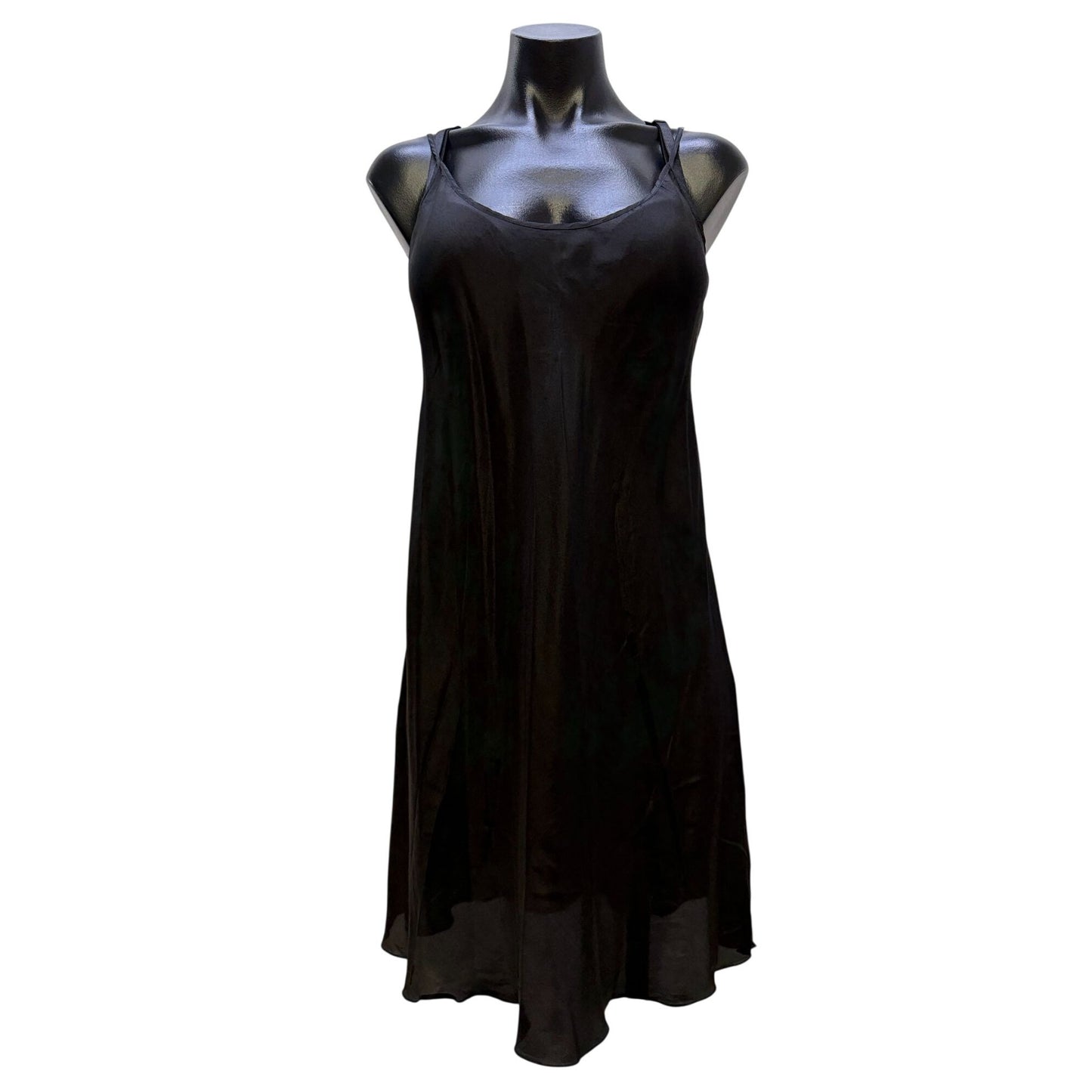 Johnny Was Black Long-Sleeve Embroidered Boho Dress With Slip S