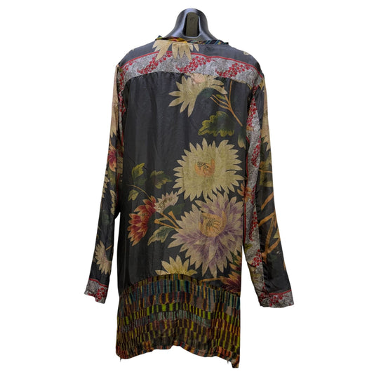 Johnny Was Floral Print Tunic Blouse Multicolor XL